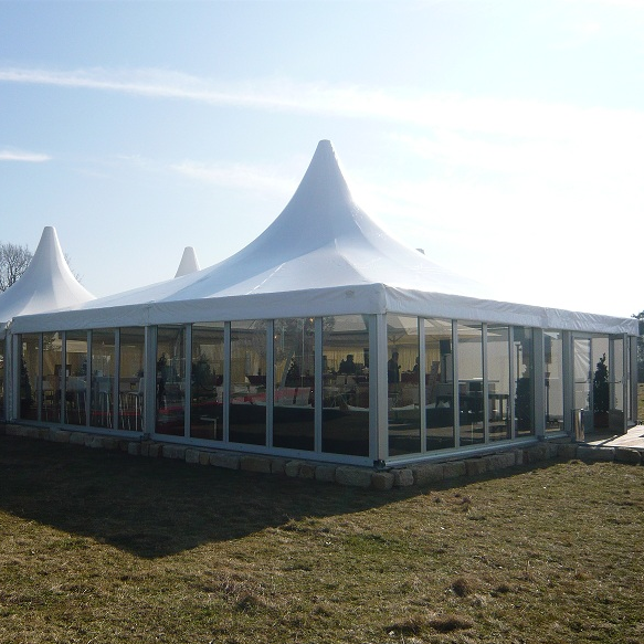 Pagode 10 x 10 m Glasfront